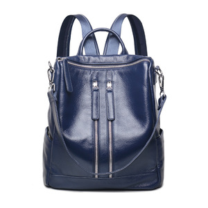 New Genuine Leather Backpack Women Multifunction Waterproof Anti Theft Backpack for Travel <b>Bagpack</b> - Product Image 1