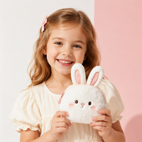 Porte-monnaie en peluche personnalisé, adorable lapin en peluche, sac en peluche, fabrication de peluches sur mesure