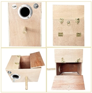 Bằng Gỗ Parakeet Lồng Hộp Aviary Budgie Lồng Phụ Kiện Cho Chim Chăn Nuôi Giao Phối Cho Cockatiel Finch Lovebirds Conure - Product Image 4