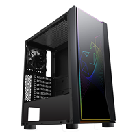 Boîtier d'ordinateur SAMA OEM Serve Atx avec panneau frontal en verre, bande ARGB, boîtier de jeu