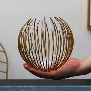 Nouveauté 2026 : Porte-bougies en fil doré en forme de nid d'oiseau, pour dîner romantique aux chandelles, récipient à bougies et autres supports à bougies - Product Image 4