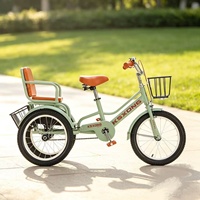 Tricycle pour enfants avec boîte de rangement arrière, double siège pour garçons et filles de 3 à 8 ans, vélo à pédales de grande taille en métal