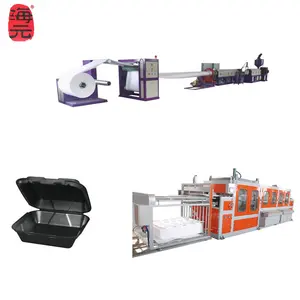 foam take away food box thermoforming machine / PS foam plate tray dish production line , Ellie's WhatsApp 008613780912769