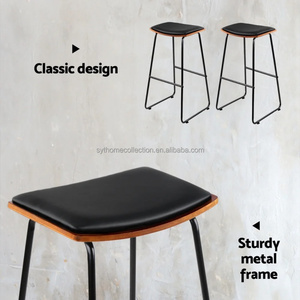 <span class=keywords><strong>Tabouret</strong></span> <span class=keywords><strong>de</strong></span> bar industriel <span class=keywords><strong>en</strong></span> métal sans dossier avec assise carrée <span class=keywords><strong>en</strong></span> PU pour îlot <span class=keywords><strong>de</strong></span> cuisine et café – Offre spéciale - Product Image 4