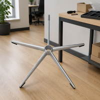 Base de chaise de bureau moderne en aluminium, 5 étoiles, avec 5 pieds, fixe