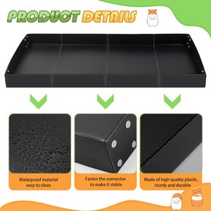 Guinea Lợn Lồng Lót Sóng Nhựa Cơ Sở Bảng Điều Chỉnh Động Vật Nhỏ Lồng Dưới Nhím Thỏ Lồng Khay - Product Image 3