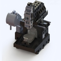 Centre d'usinage automatique à grande capacité, fraiseuse CNC à 5 axes verticale UT-400, broche BT40