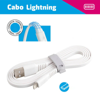 Cable USB Ukalun al por Mayor, 4 Hilos, 1.2 Metros, PVC, 8 Pines, Logotipo Personalizado para iPhone con Salida de 5V 2.4A en Forma Plana