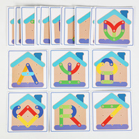 Rompecabezas de Madera con Forma de Rana, Juego de Construcción de Tiras, Bloques de Reconocimiento de Patrones para Niños, Juguete Educativo Temprano Montessori