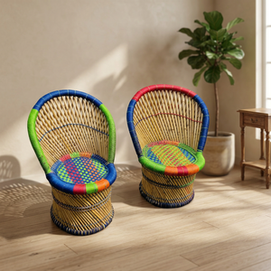 Outdoor Bamboo Cane Furniture with Removable Cover for Living Room Bedroom Apartment-Modern Design BS INTERNATIONAL - Product Image 1