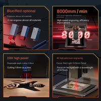 Nouvelle machine de gravure laser à fibre professionnelle - Petite machine de découpe et de marquage CNC de bureau automatique pour le métal, prise en charge de DXF, refroidissement par air, Beckhoff