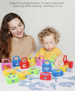 Puzzle d'éducation précoce des enfants Montessori numérique mère jumelé clé déverrouillage bébé blocs de construction jouets 3-6 ans Oldational - Product Image 6