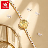 Montres OLEVS 2998 avec logo personnalisé, marque propre, vente en gros, montre pour femme élégante et luxueuse, étanche, avec diamants lumineux, mouvement à quartz.