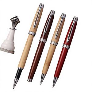 Porte-stylo en bambou créatif et élégant, stylo haut de gamme pour le bureau, stylo neutre pour signature, cadeau publicitaire, encre noire 0,5 mm - Product Image 2
