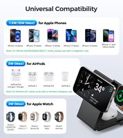 Chargeur sans fil pliable 3 en 1 M5 Qi2, 15W max, certifié MPP, module 3 en 1, support de chargeur sans fil