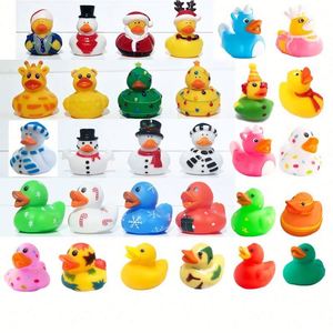 2 Inch Ducks Calendar Rubber Ducky <b>Bath</b> Toy Creative Christmas Gifts - Product Image 1