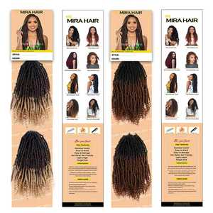 Venta al por mayor 14 pulgadas Bomb Twist 24 soportes pelo trenzado de ganchillo sintético <span class=keywords><strong>corto</strong></span> pretorcido bomba primavera Twist Curl extensión de <span class=keywords><strong>cabello</strong></span> - Product Image 3