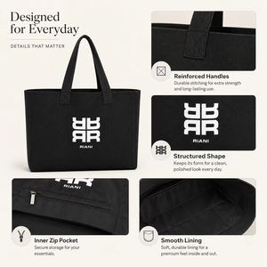 Wholesale <b>Large</b> Capacity <b>Canvas</b> Tote <b>Bag</b>, Custom Logo Reusable Shopping Handbag for Daily, School & Grocery Use - Product Image 4