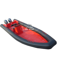 Bateau gonflable de nervure de fibre de verre de la CE 29ft Rib880 Kayak de pêche gonflable Kayak d'océan de bateau de rivière