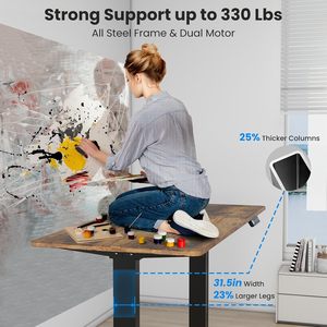 Chiều cao có thể điều chỉnh bàn khung động cơ điện đứng bàn khung ngồi để đứng lên bàn cơ sở có thể điều chỉnh máy tính để bàn thư đặt hàng đóng gói - Product Image 4