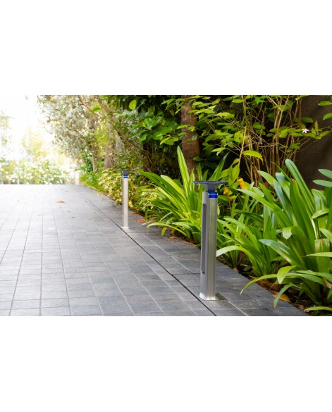 2021 Newest Solar pillar light Voice Control 3w Bollard Light Waterproof RGB Aluminum Outdoor Led housing bollard Lighting