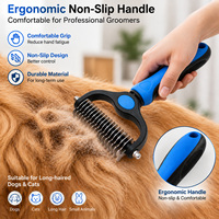 Brosse pour animaux de compagnie, kit de toilettage pour animaux, gant brosse pour chien, peigne de toilettage, outil de démêlage, râteau pour chien