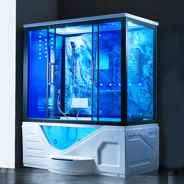 Luxury Steam Room with Shower Cabin for Home Bath Bathroom whirlpool Hydro Therapy Steam Shower Room