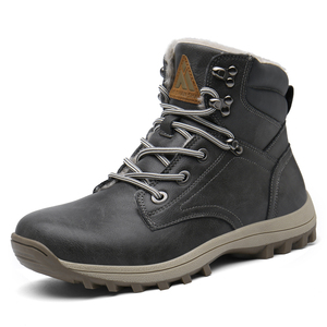 Botas de Invierno para Hombre <span class=keywords><strong>Mishansha</strong></span>, Botas de Nieve para Senderismo, Parte Superior de Cuero Nubuck, Entresuela de EVA, Cálidas, Impermeables, Antideslizantes, Forradas de Piel - Product Image 3