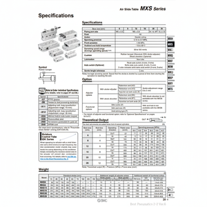 MXS12-30โต๊ะสไลด์ลมนิวเมติก SMC - Product Image 1