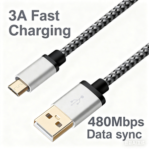 LUNG KAY 6ft 사용자 정의 로고 마이크로 USB 2.0 데이터 케이블 충전기 코드 라인 와이어 마이크로 3A 안드로이드 전화에 대한 고속 충전 케이블 - Product Image 2