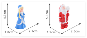 Statuetta 3D in Resina di Babbo Natale e Principessa, Decorazione Natalizia da Appendere, Tema Amore, Miniatura Dipinta a Mano, Souvenir Invernale - Product Image 2