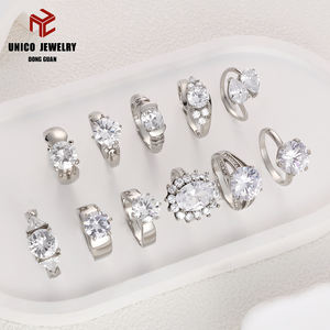 Обручальные кольца для женщин из нержавеющей стали 316L с кристаллами и стразами, модные ювелирные кольца оптом - Product Image 4