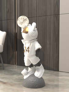 Grande sculpture en résine époxy d'astronaute, ornement de salon, décoration murale de la maison, pour meuble TV près du canapé, cadeau de pendaison de crémaillère - Product Image 2