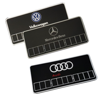 Kit de stationnement temporaire pour voiture en PVC/silicone, plaque de numéro de téléphone portable cachée, couleurs et logo personnalisés, 17,5 x 4 cm