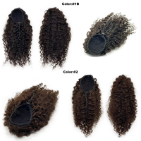 Offre Spéciale Postiche Top Qualité Cheveux Humains Afro Crépus Curl Queue De Cheval Cordon Extensions De Cheveux De Poney 10-14 pouces En Stock