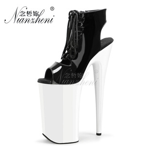 Botas <span class=keywords><strong>de</strong></span> Plataforma <span class=keywords><strong>con</strong></span> <span class=keywords><strong>Cordones</strong></span> <span class=keywords><strong>de</strong></span> 10 Pulgadas para <span class=keywords><strong>Mujer</strong></span>, Botines <span class=keywords><strong>de</strong></span> <span class=keywords><strong>Charol</strong></span> <span class=keywords><strong>con</strong></span> Tacón <span class=keywords><strong>de</strong></span> Aguja <span class=keywords><strong>de</strong></span> 26 cm, <span class=keywords><strong>Zapatos</strong></span> Sexys <span class=keywords><strong>de</strong></span> Fetiche para Club Nocturno, Pole Dance, Pasarela, Reina, Despedida <span class=keywords><strong>de</strong></span> Soltera - Product Image 2