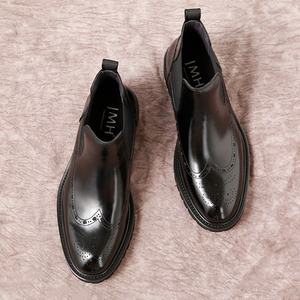 Nouvelles Chaussures Habillées en Cuir pour Hommes, Style Anglais, à Bout Pointu, Gravées, Décontractées et Formelles, Meilleures Ventes - Product Image 3