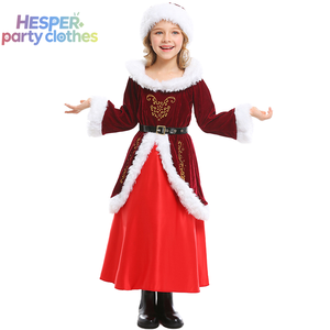 Disfraz de Santa Claus para Niñas, Sexy, Manga Larga, Color Rojo, con Falda y Sombrero, para Navidad, Marca HESPER - Product Image 1