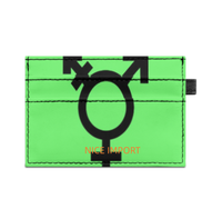 Transmasculine Rainbow Slim Doppelseitig bedruckter Kartenhalter Kreditkartenhalter aus PU-Leder für Männer und Frauen