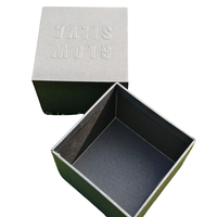 Boîte cadeau rigide à base de couvercle en relief noir personnalisé avec finition mate emballage de produits de détail portable pour tasses à bougies électroniques
