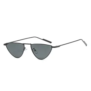 9168 Sunglasses Metal Cat eye Frame for Women Korean Style Driving UV400 Polarized Retro Sun Protection Glass
