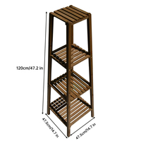 Vente en gros à 4 niveaux sur pied pour décoration de mariage intérieur extérieur en bois pot de présentation seau à fleurs support pour plantes de grande taille