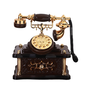 Nouvelle Boîte à Musique Téléphone Vintage Européenne en Résine, Ornement Décoratif Nostalgique à Pendule Mécanique pour Bureau - Product Image 5