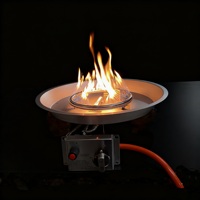 Kit de brûleur à gaz rond en acier inoxydable de 450 mm pour foyer extérieur et cheminée.