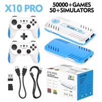Nouvelle console de jeux rétro X10 PRO transfrontalière, connexion double joueur, sans fil, HD TV 3D 4K, mémoire 128 Go, jeux à domicile