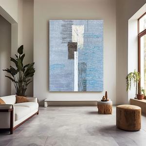 Peinture à l'huile 3D, art mural, grande peinture abstraite verticale minimaliste créative sur toile, cadeau pour l'inauguration d'une maison - Product Image 5