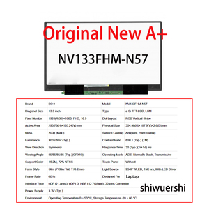 Origineel Nieuw A+ 13.3" LCD Scherm Paneel 1920*1080 EDP 30pins NV133FHM N56 V8.0 N57 N59 N59 V8.0 N5A N5B N5T N62 N63 N64 N65 N66 - Product Image 4