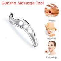 Outil Gua Sha en forme d'oiseau à 3 trous en acier inoxydable, grattoir musculaire, couteau de thérapie physique pour massage corporel complet, utilisation en spa et salon