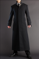 Manteau à revers pour hommes Costume décontracté Polyester extérieur avec doublure Longs manteaux coupe-vent simple boutonnage Vêtements pour hommes Pardessus