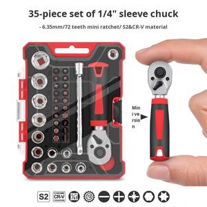 <strong>Manufacturer</strong> Cross-Border Quick Ratchet Wrench Screwdriver <strong>Bit</strong> Set Mini Socket Flathead Phillips Hexagonal Torx-for <strong>Drill</strong> <strong>Bit</strong> - Product Image 2